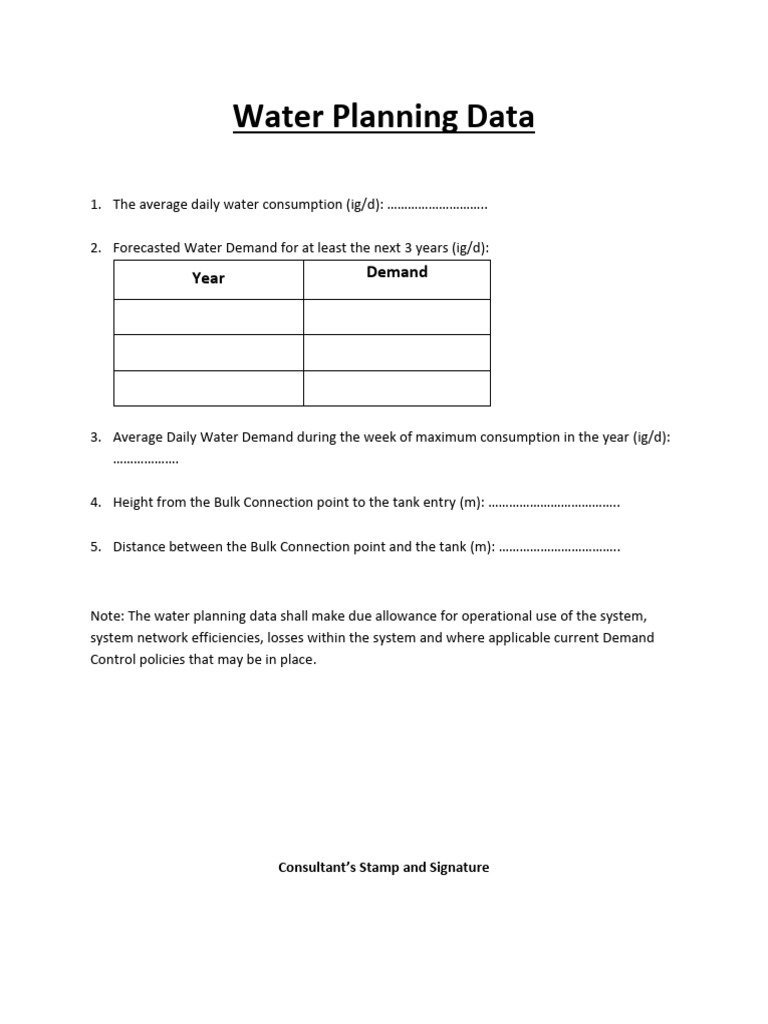 Water Demand Forecasting Data | PDF