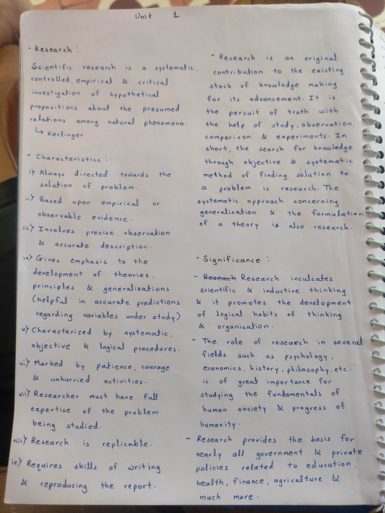Research Methodology Notes | PDF