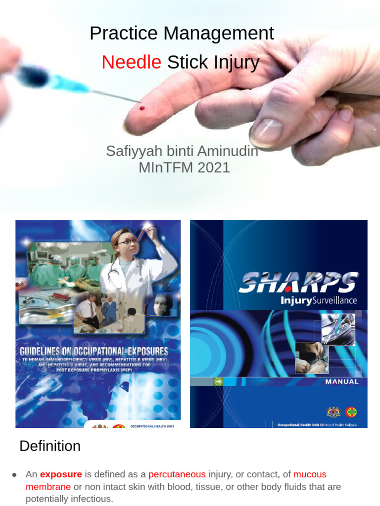 Needle Stick Injury Management Guide | PDF | Hepatitis C | Public Health