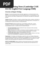 IGCSE Report Writing Guide | PDF | English Language | Human Communication