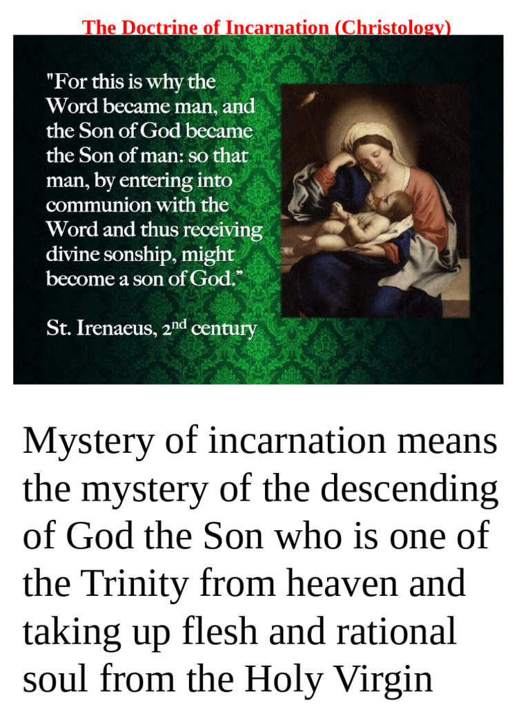Understanding the Mystery of Incarnation | PDF | Incarnation ...