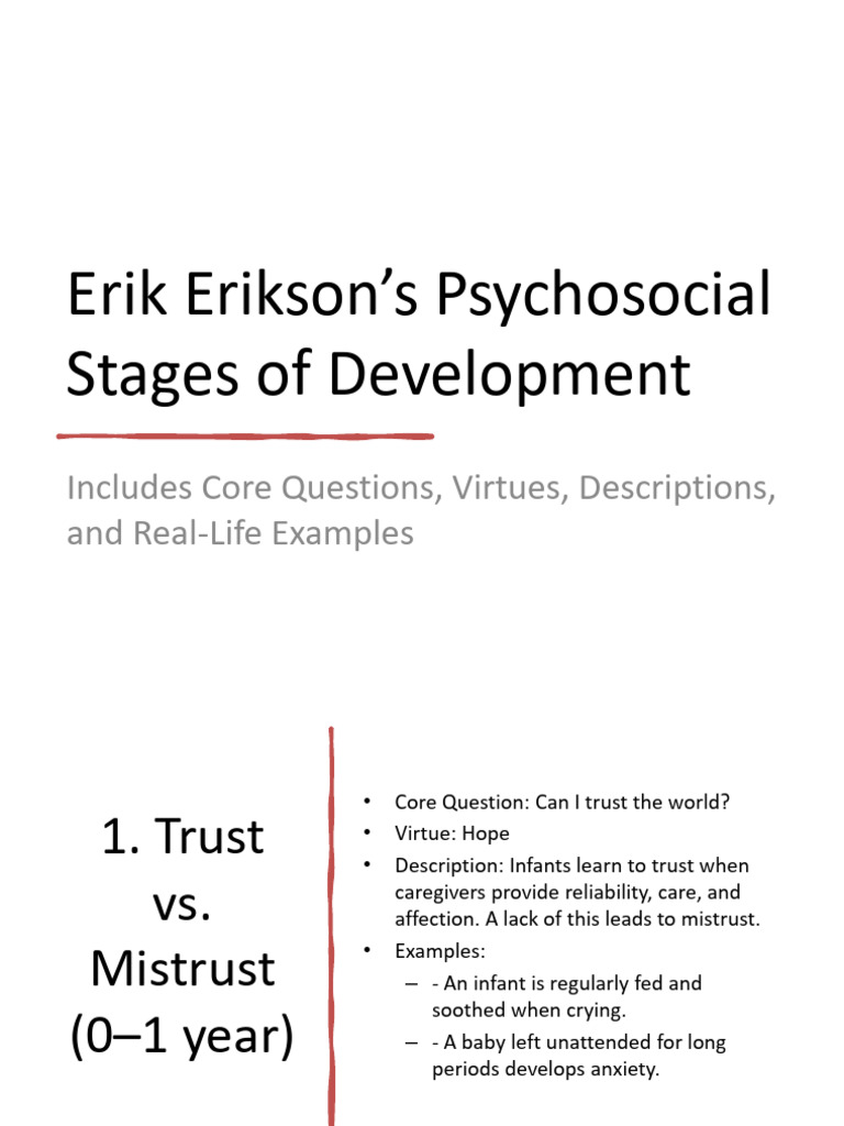 Erikson's Stages of Development Explained | PDF | Psychology ...