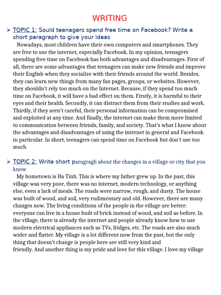 Teenagers, Facebook, and Village Changes | PDF | Communication | Cyberspace