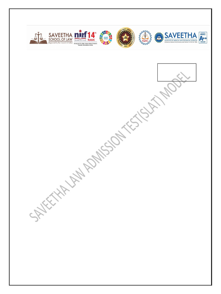 SLAT Model Question Paper | PDF | Verb