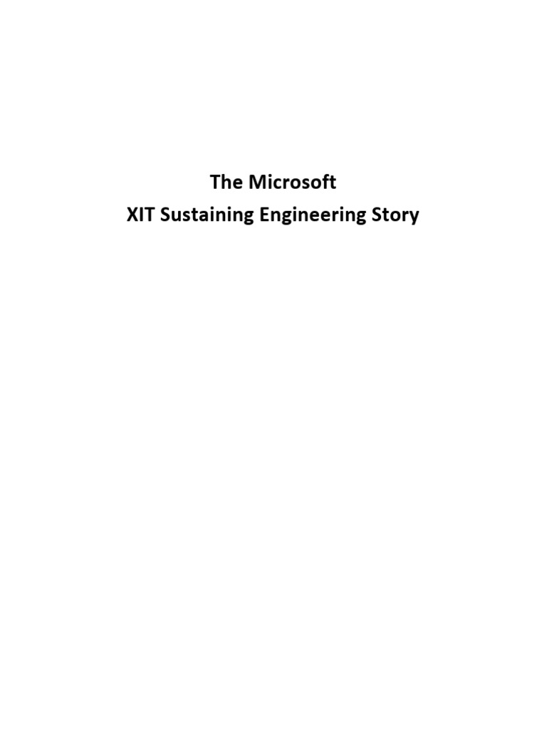 XIT Sustaining Engineering Overview | PDF | Agile Software Development ...