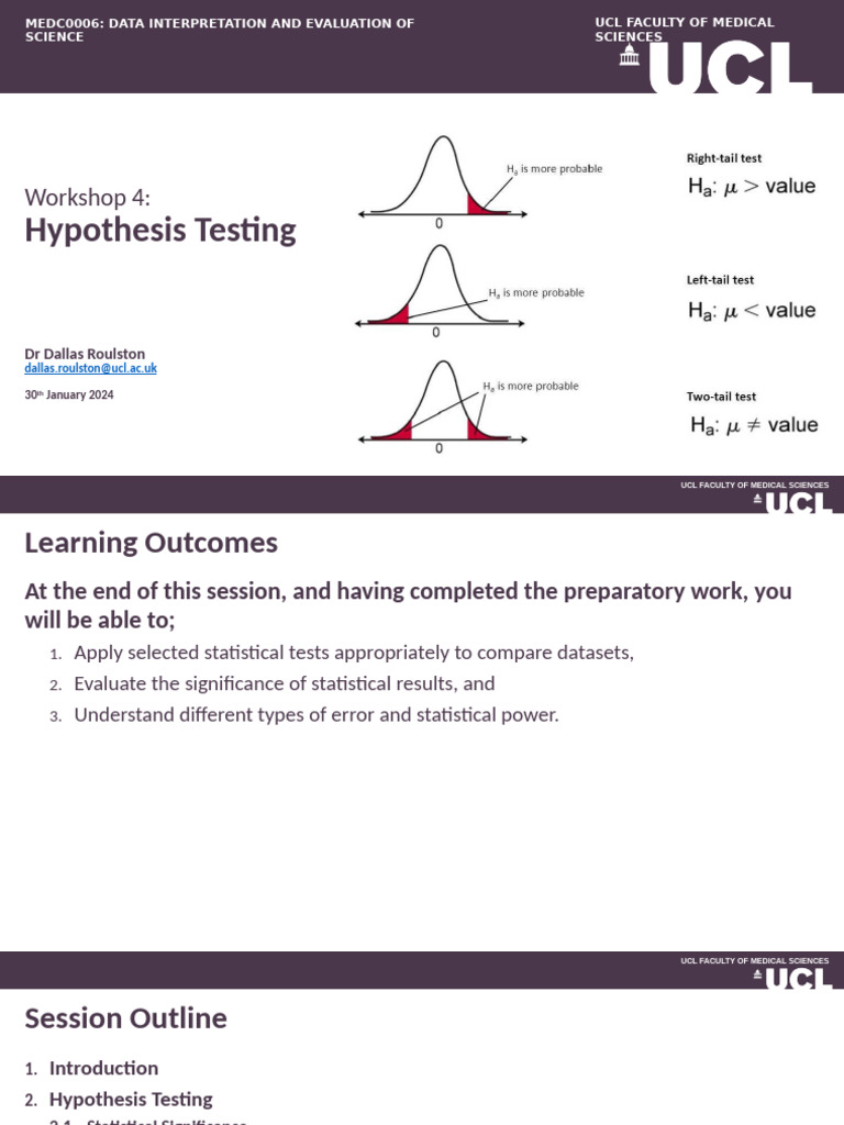 Hypothesis Testing in Statistics | PDF | Statistical Significance | P Value