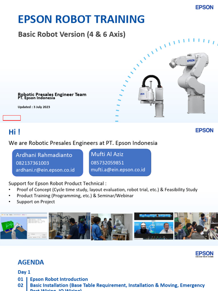 Epson Robot Training Overview | PDF | Input/Output | Transmission ...