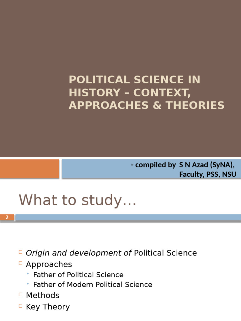 Evolution of Political Science Approaches | PDF | Science | The Prince