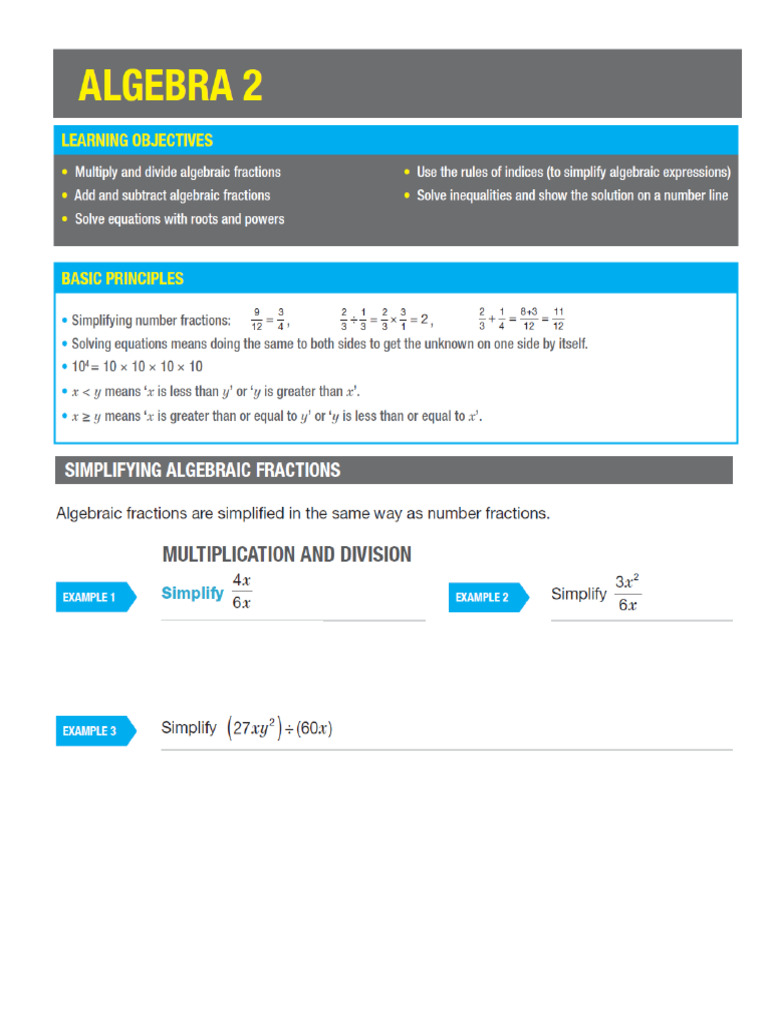 Algebra 2 | PDF