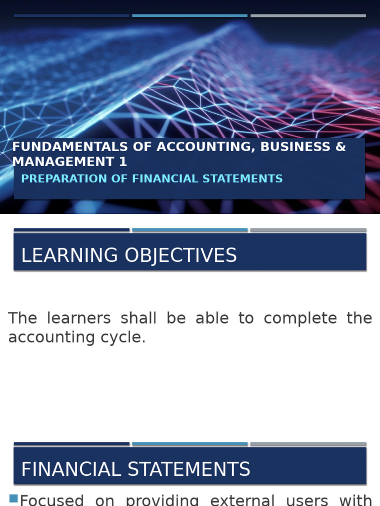 Financial Statement Preparation Guide | PDF | Debits And Credits | Money
