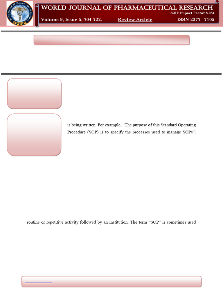 Review of Standard Operating Procedures | PDF | Verification And ...