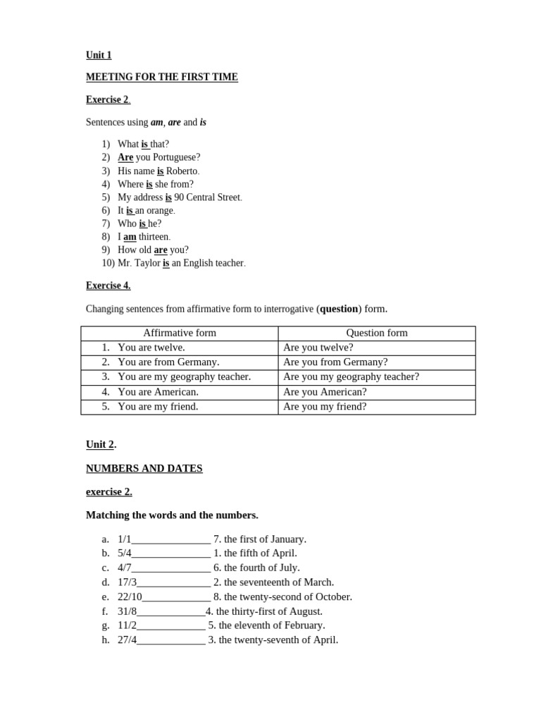 English Grammar Exercises for Beginners | PDF | Question | Linguistic ...
