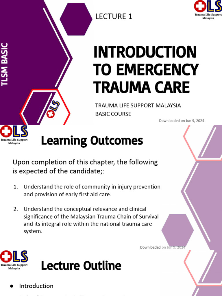 Trauma Life Support in Malaysia | PDF | Major Trauma | First Aid