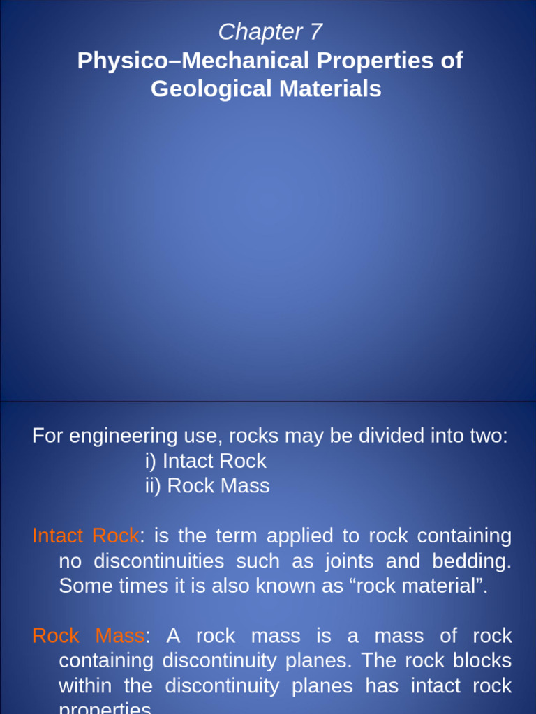 The Physicomechanical Properties of Rocks | PDF | Strength Of Materials ...