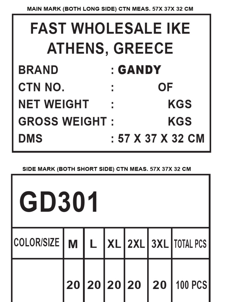 Fast Wholesale Gandy Clothing Athens | PDF