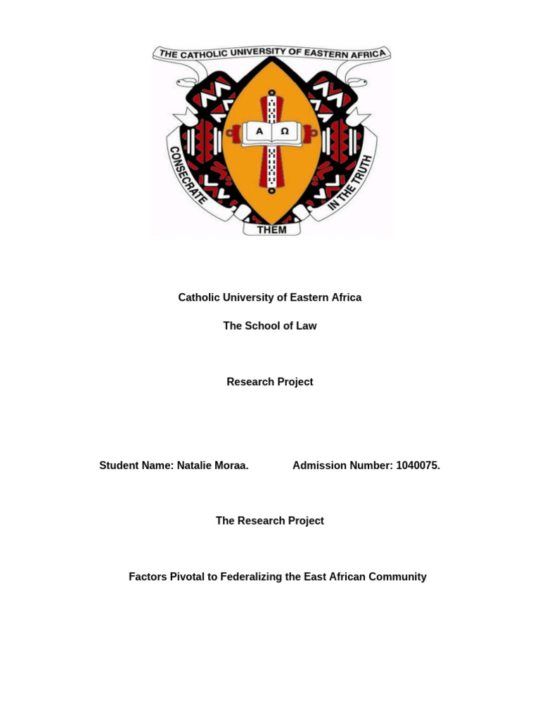 Factors for East African Federation | PDF
