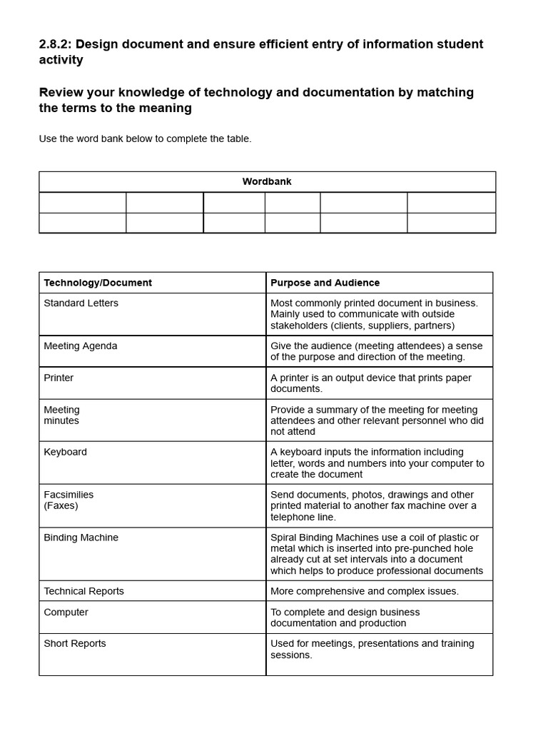Student Activity: Document Design Guide | PDF | Proofreading | Computer ...