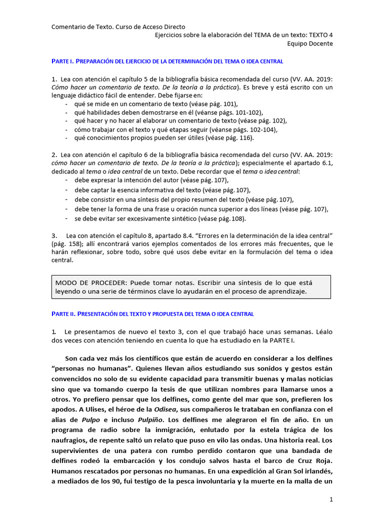 Cómo Determinar el Tema en un Texto | PDF