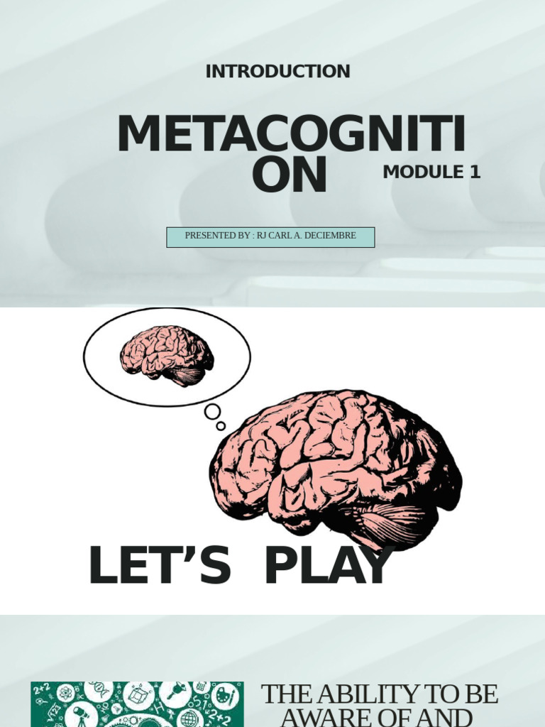 Introduction | PDF | Metacognition | Learning