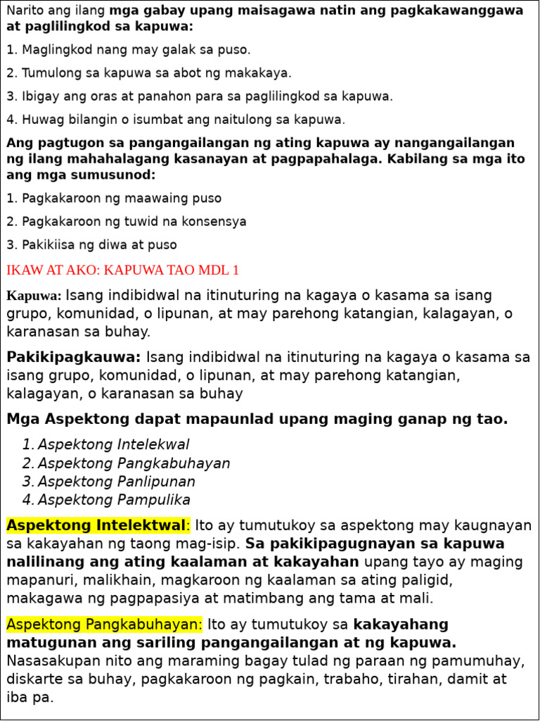 ValEd 8 REVIEWER | PDF