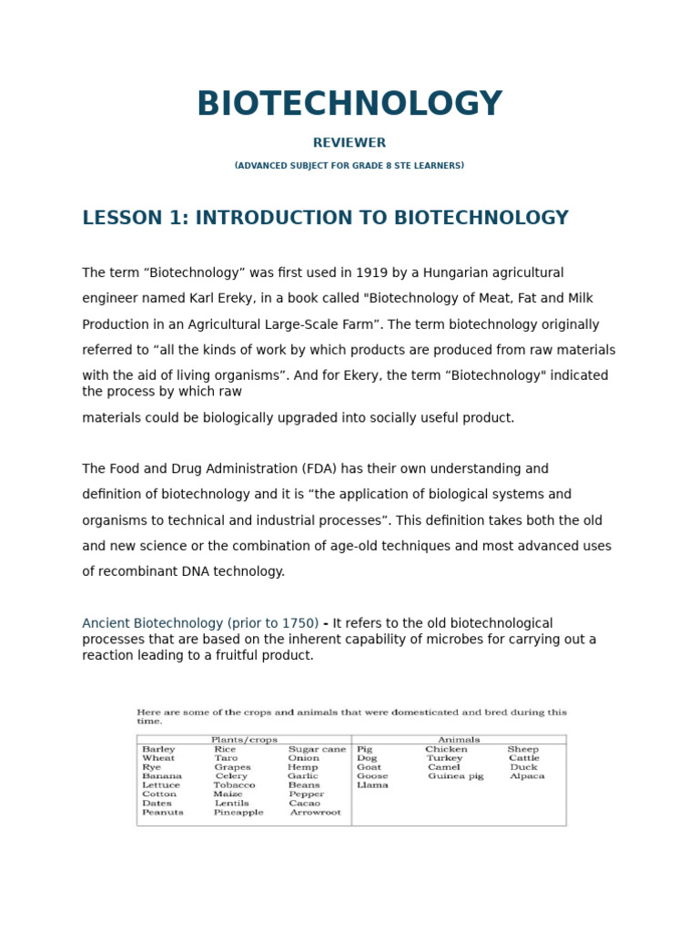 Introduction to Biotechnology Concepts | PDF | Dna | Point Mutation