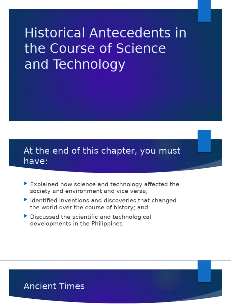 1.historical Antecedents in The Course of Science and | PDF