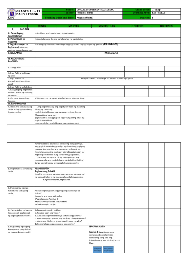 DLL Rdelc August | PDF