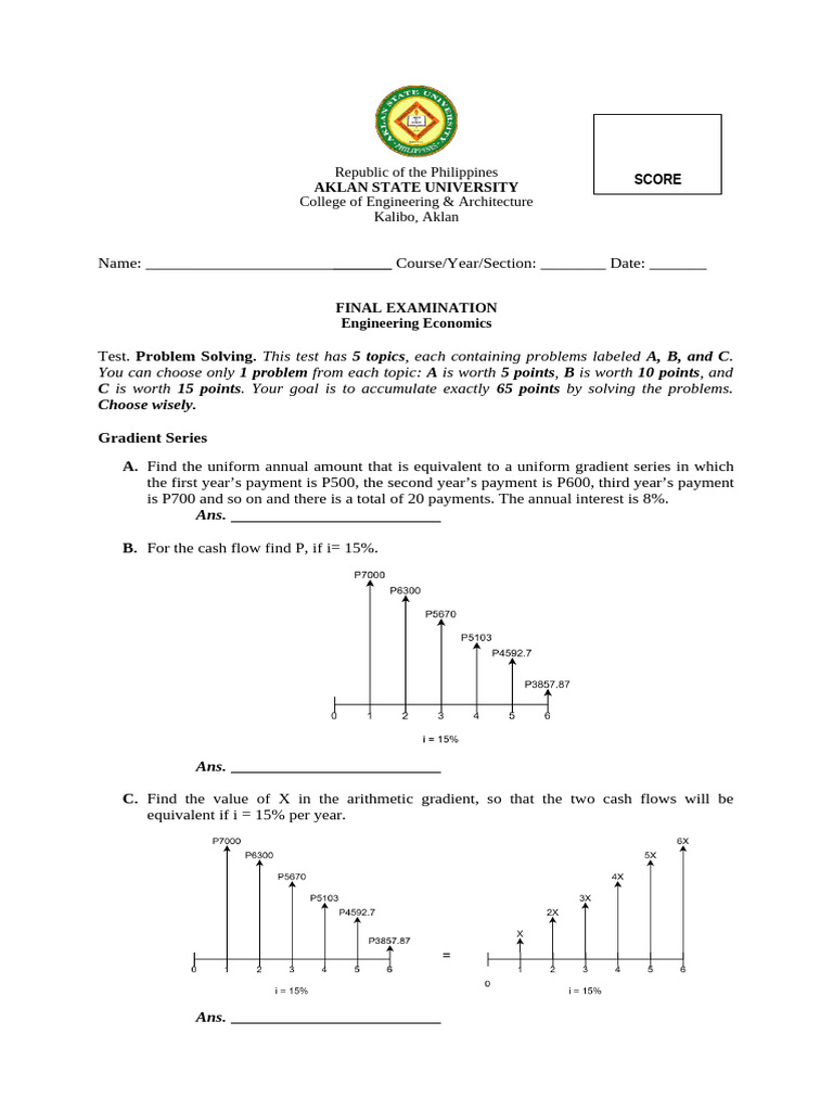 Fina Exam Set A Print | PDF | Depreciation | Bonds (Finance)