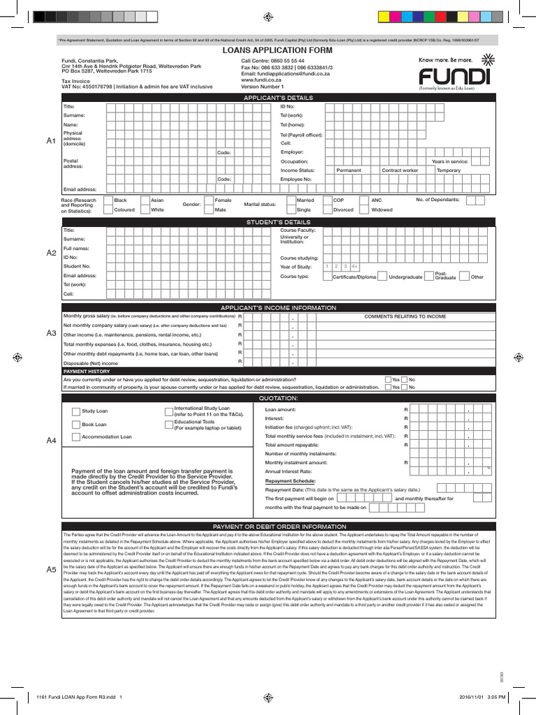 Fundi Loan Application Form 2023 | PDF | Credit Card | Finance & Money ...
