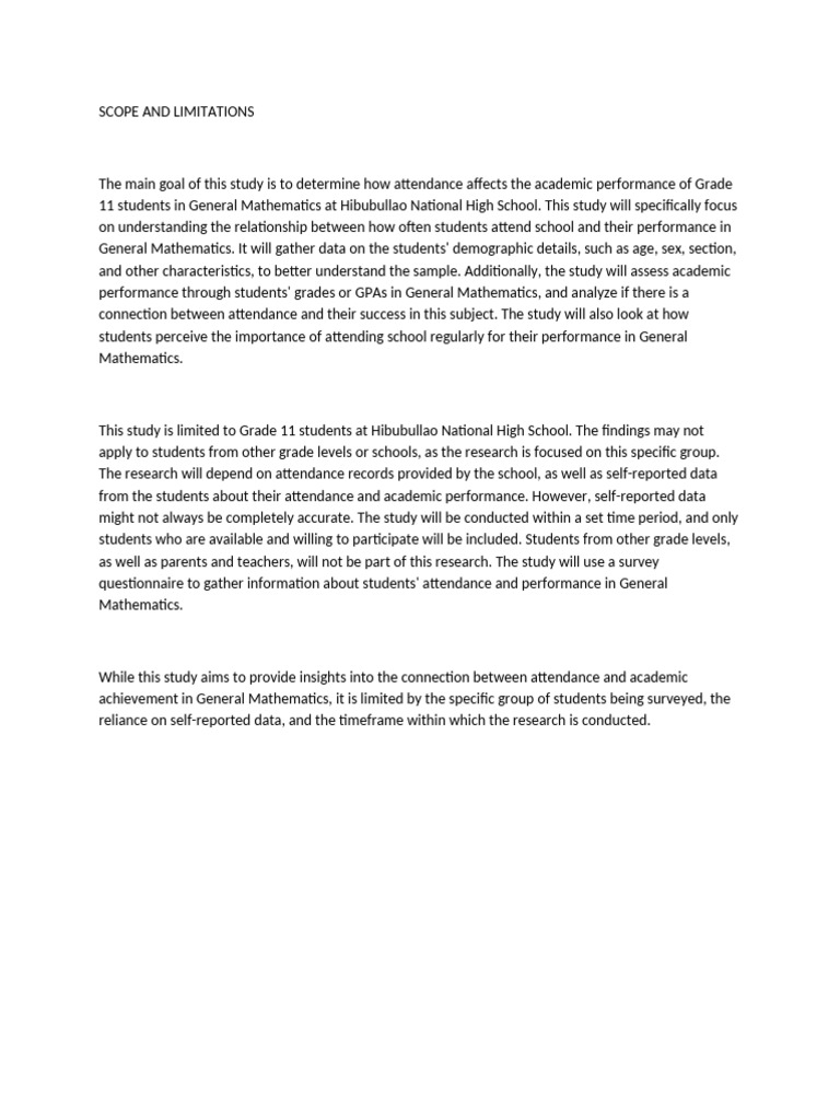 Attendance Impact on Grade 11 Math Performance | PDF