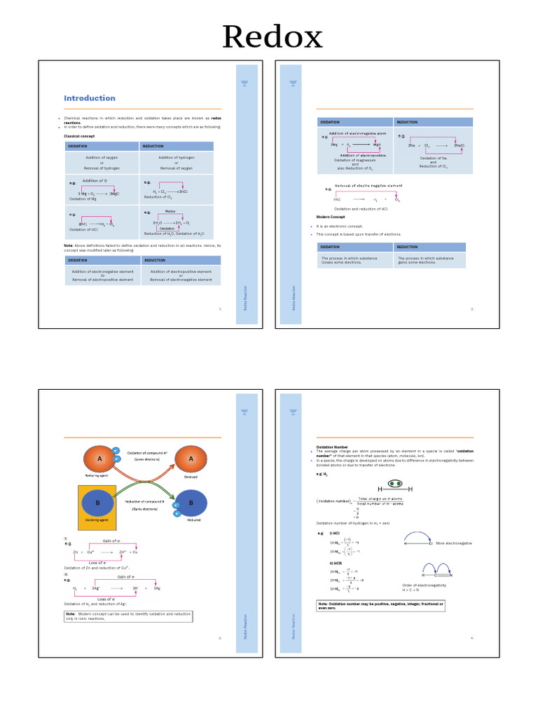 Understanding Redox Reactions | PDF | Redox | Chemical Reactions