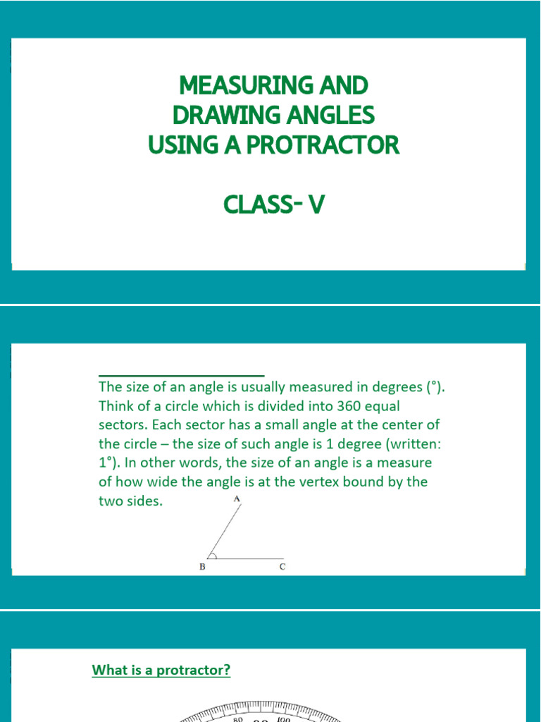 Drawing Angles with a Protractor | PDF