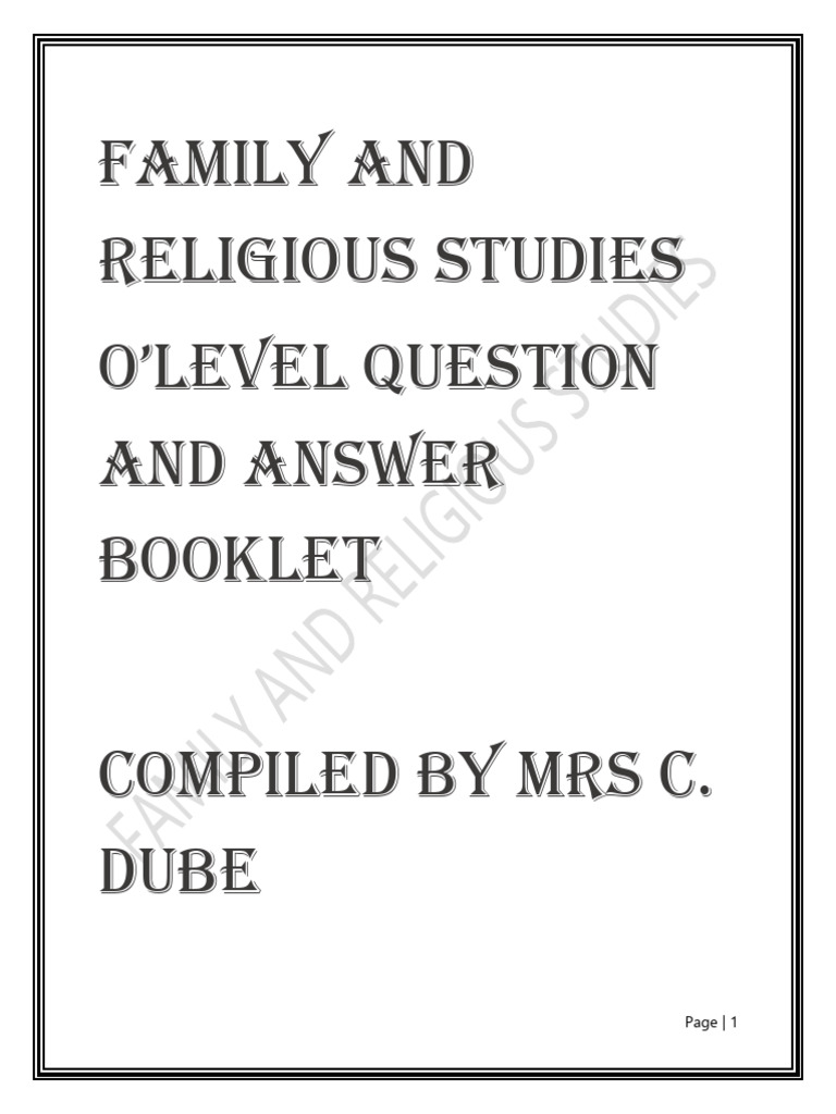 Family and Religious Studies | PDF | Eucharist | Baptism