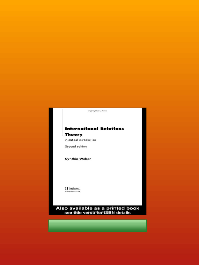International Relations Theory A Critical Introduction 2nd Edition ...