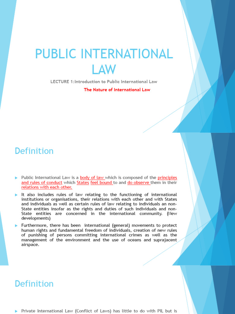 Introduction to Public International Law | PDF | International Law ...