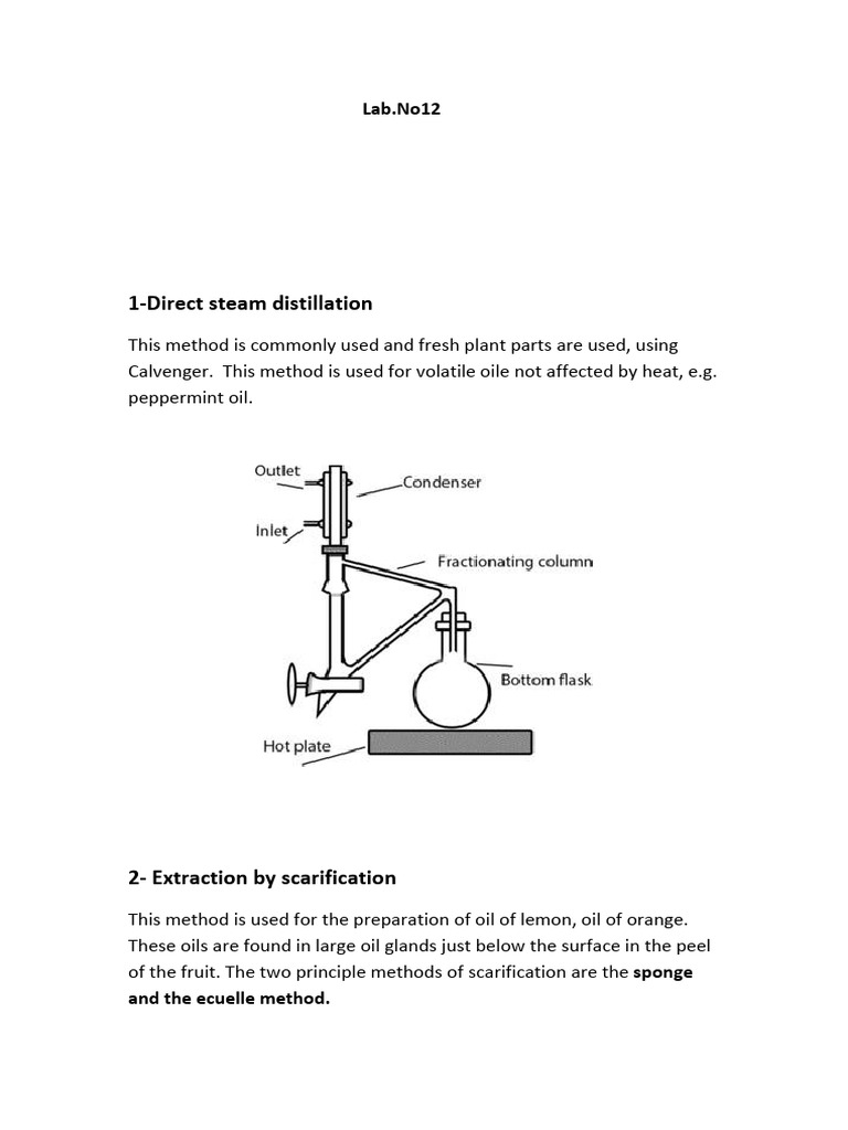 Ecuelle Method for Citrus Oil Extraction | PDF