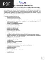 Trims Accessories Inspection Procedure | PDF | Business Process | Business