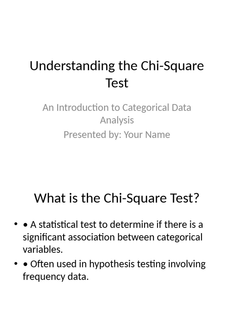 Chi Square Presentation | PDF