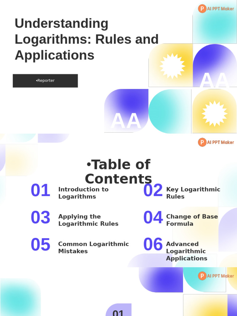 AIPPTMaker_Understanding Logarithms_ Rules and Applications | PDF ...
