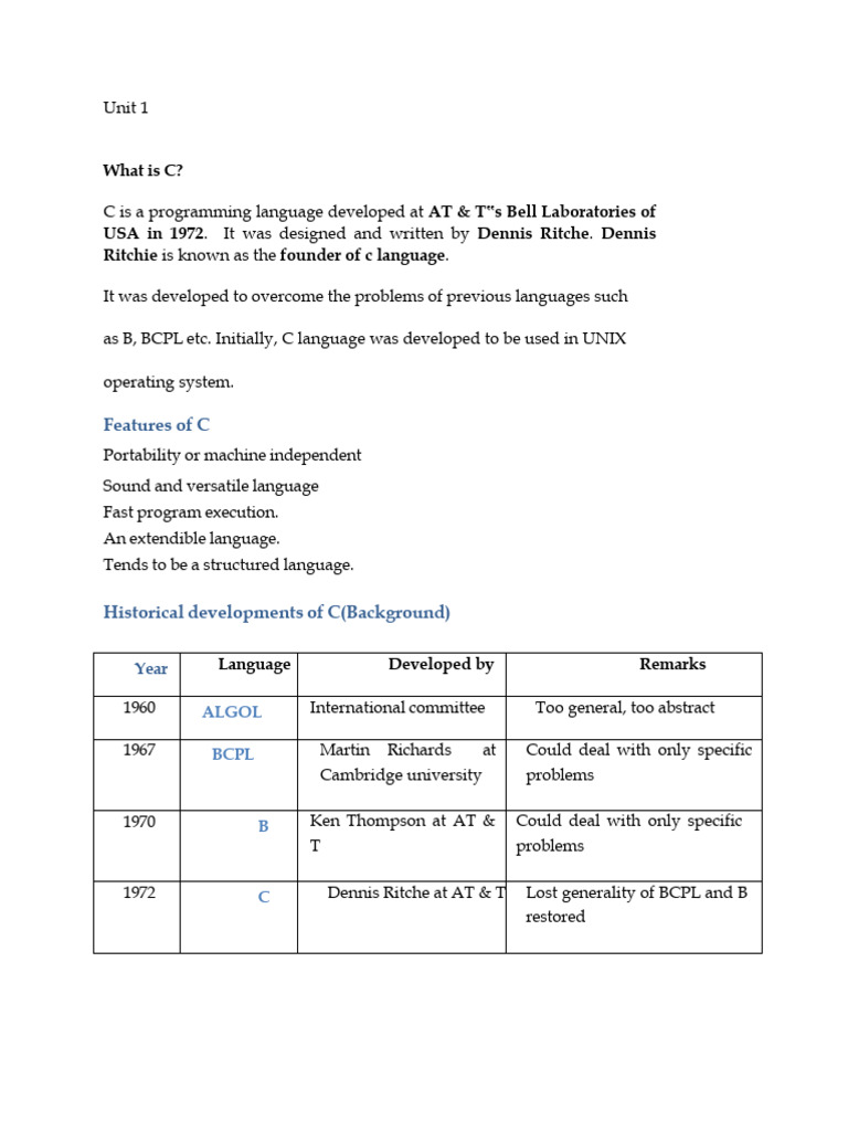 Introduction to C Programming Basics | PDF | Data Type | Integer ...