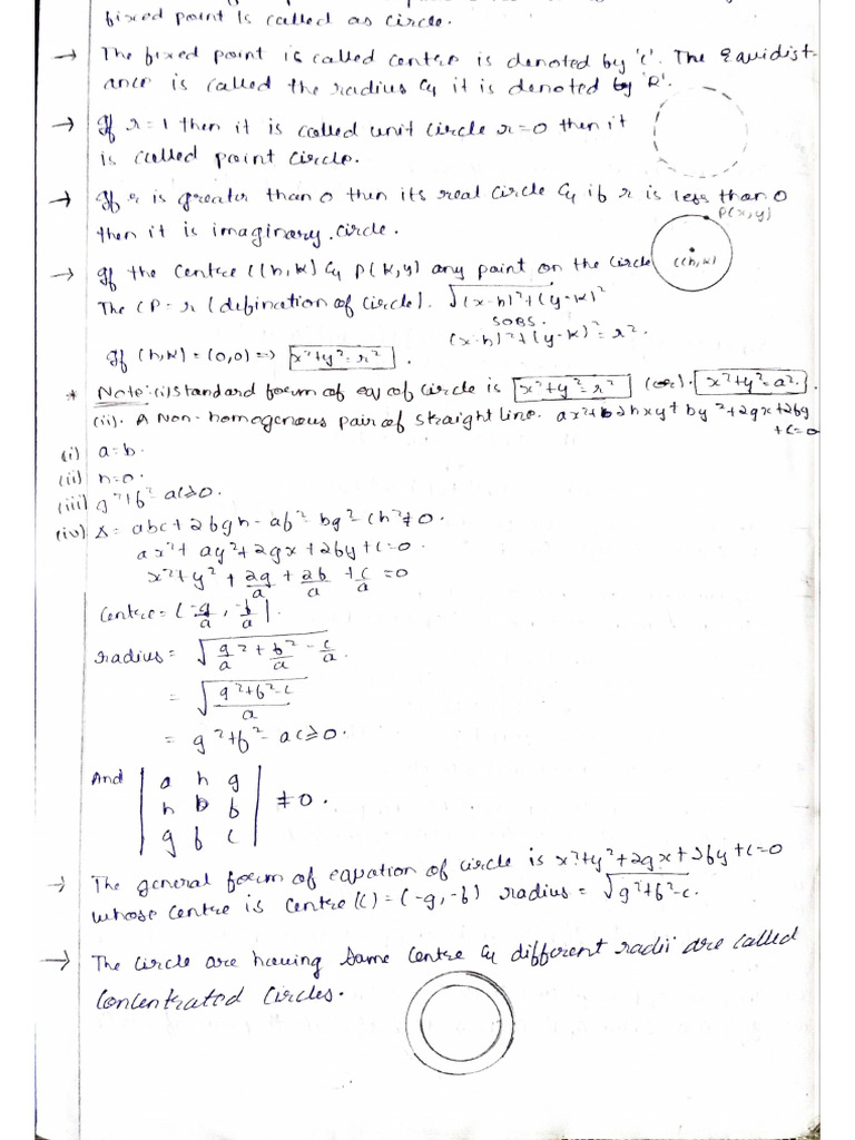 Circles Notes | PDF