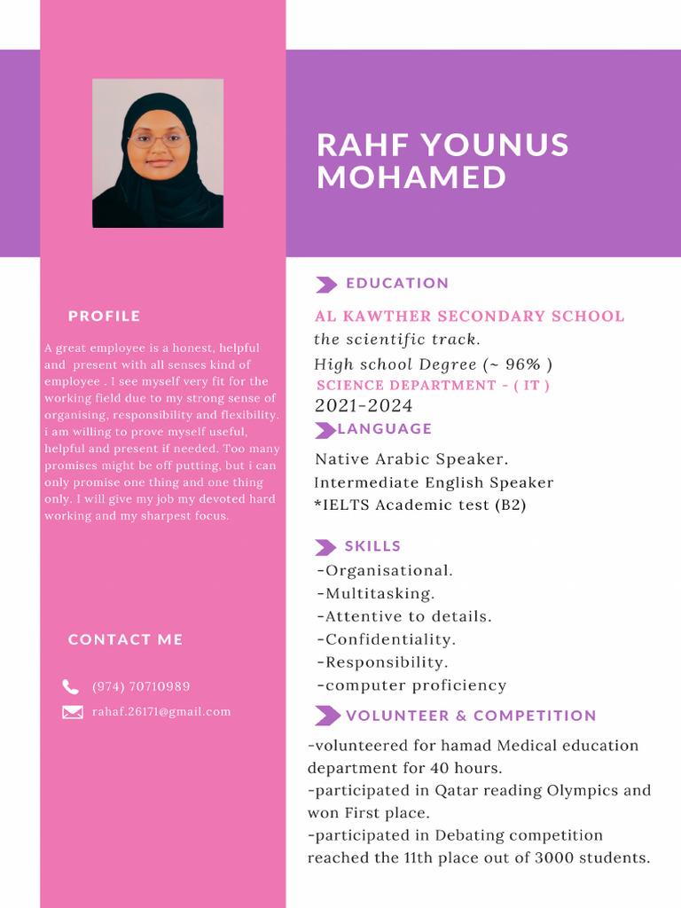 Rahaf.26171 CV 9007591952 Rahf Younus Mohamed 3 | PDF
