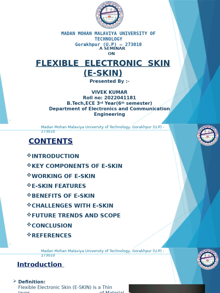 Flexible Electronic Skin Overview | PDF | Prosthesis | Sensor