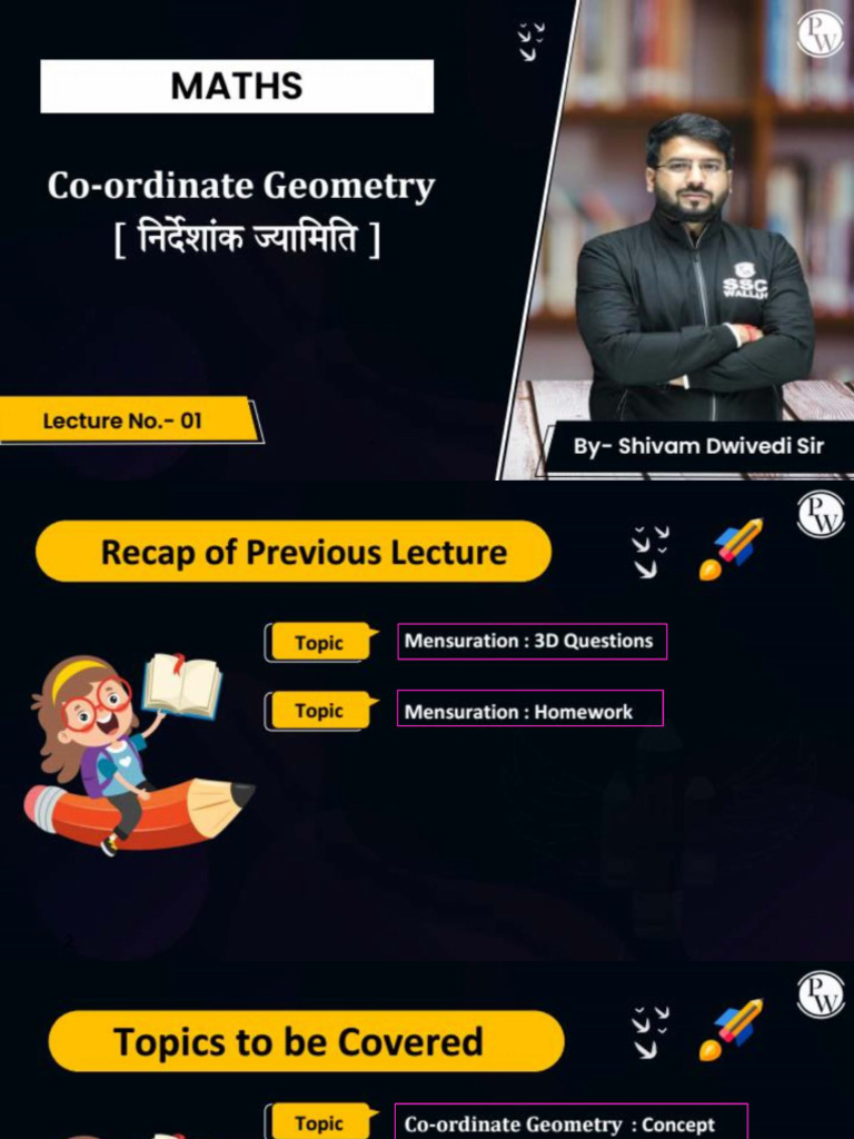 Co-Ordinate Geometry 01 Class Notes | PDF