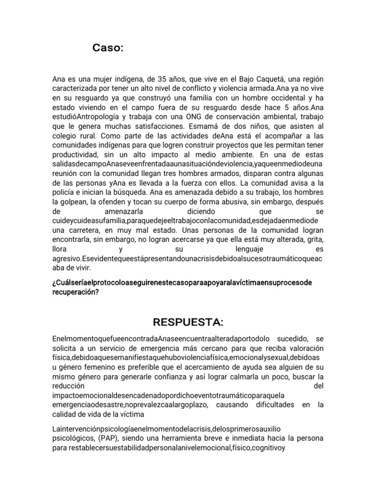 Protocolo de apoyo psicológico tras crisis | PDF | Las emociones ...