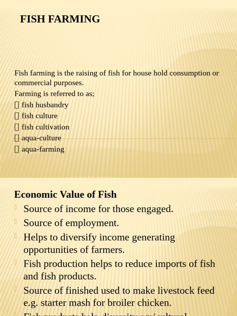 Overview of Fish Farming Practices | PDF | Pond | Agriculture