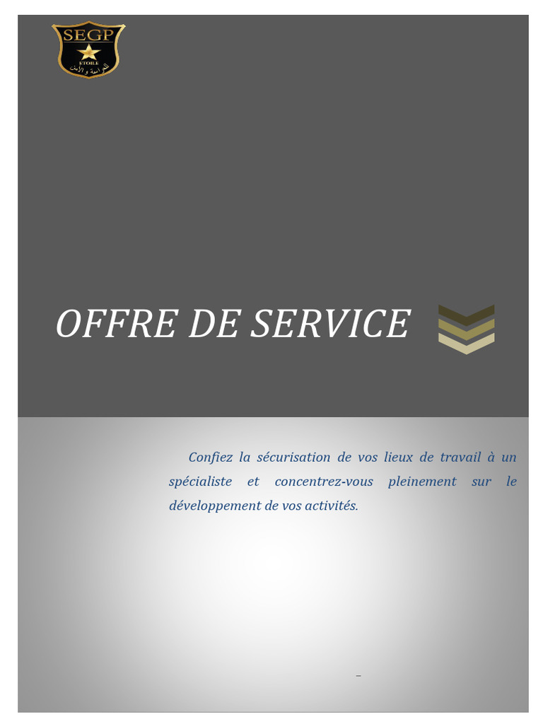 Services de Sécurité de la SARL SEGP | PDF | Sécurité