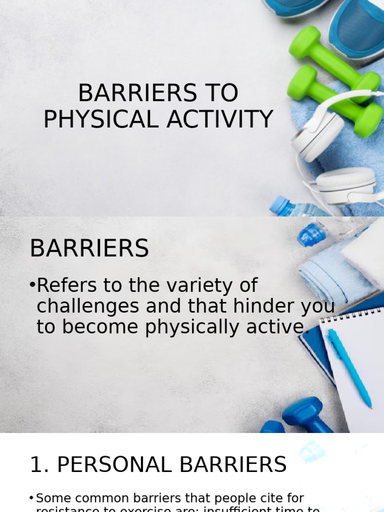 Overcoming Barriers to Physical Activity | PDF | Foods | Diet (Nutrition)