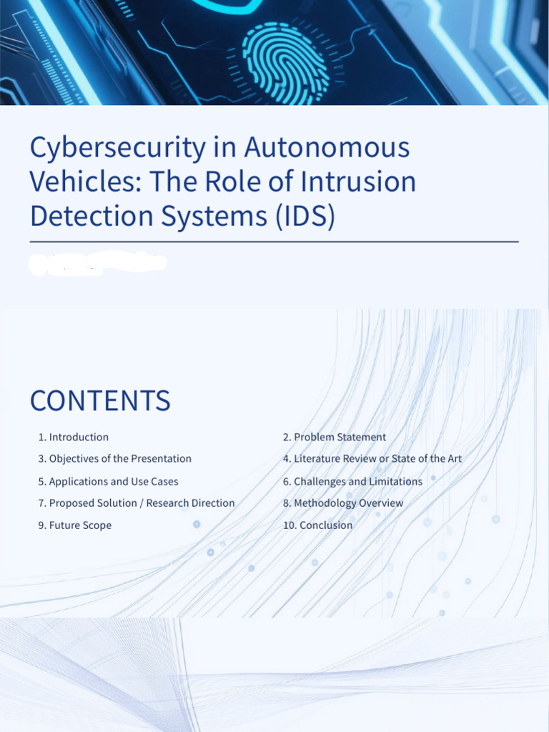 Cybersecurity in Autonomous Vehicles: IDS | PDF | Machine Learning ...