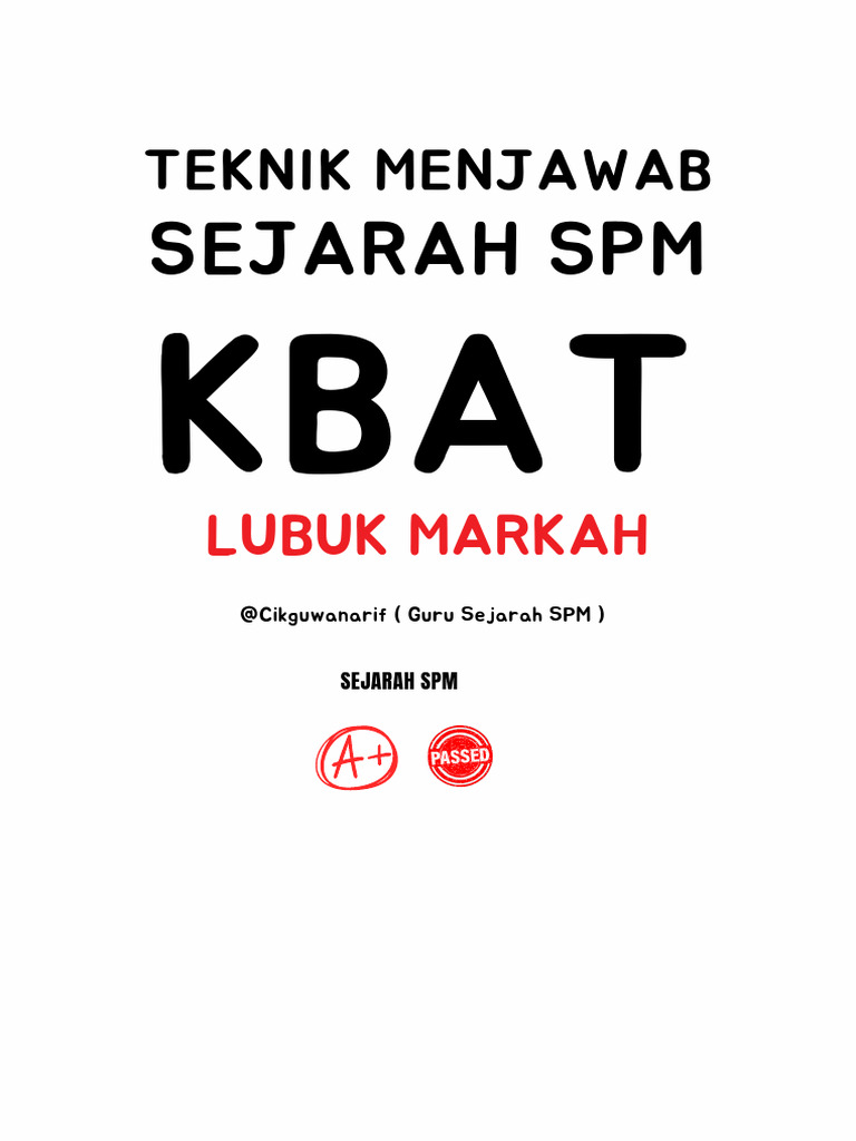 Teknik Kbat Sejarah SPM 1 | PDF